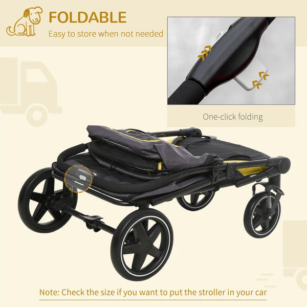 PawHut 167V Foldable Large Pet Stroller