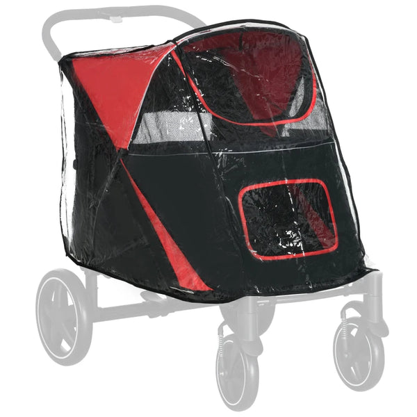 PawHut 167V Foldable Large Pet Stroller Rain Cover