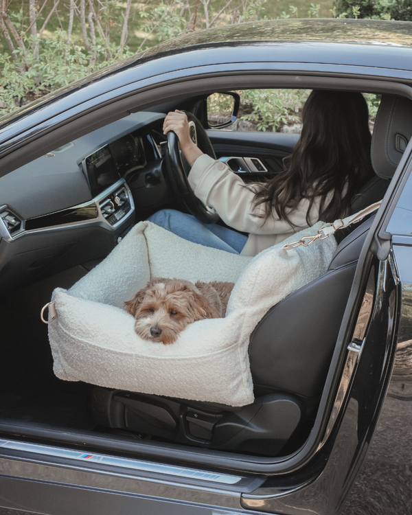 By Teddy The Bouclé Dog Car Seat