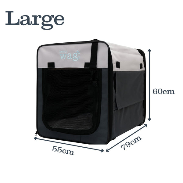 Henry Wag Folding Fabric Travel Pet Crate | 5 Sizes