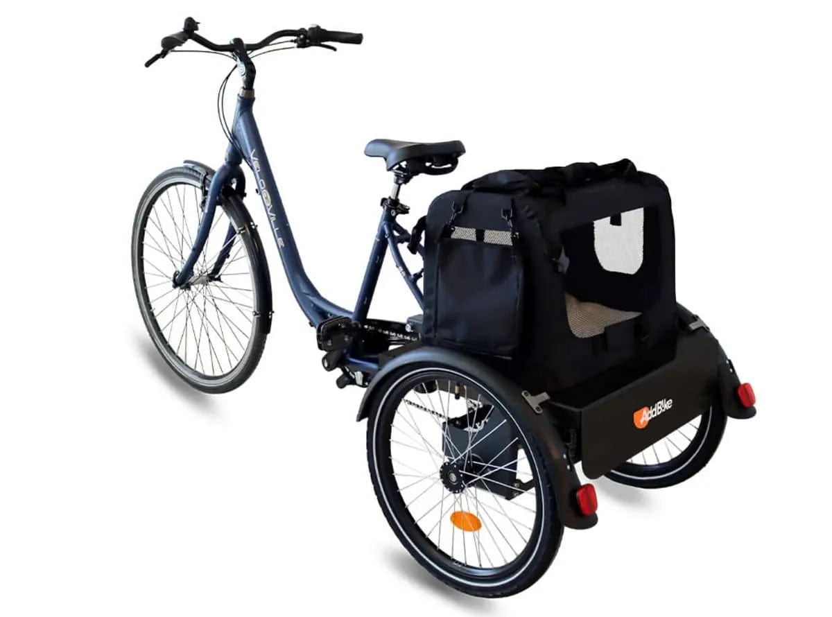AddBike B-Back Box Pet Tricycle Dog Bike Trailer – Silver