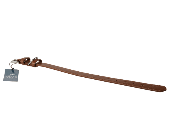 Baker & Bray Sustainable Designer Leather Dog Collar & Lead Set | Brown Dog Collar & Lead Barker & Bray Silver Circle Pets