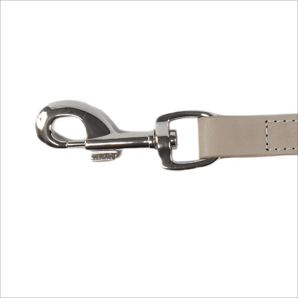 Baker & Bray Sustainable Designer Leather Dog Lead | Ash Dog Leash Baker & Bray Silver Circle Pets