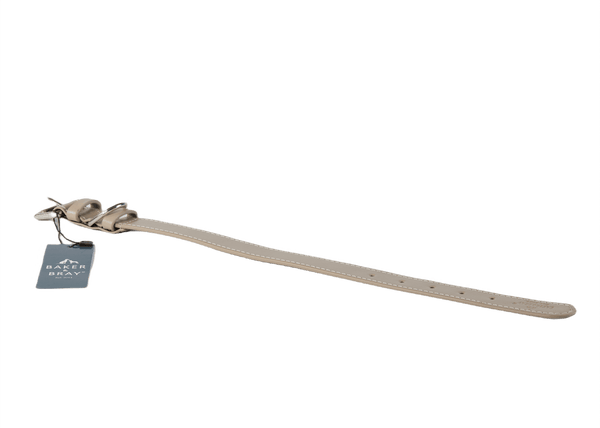 Baker & Bray Sustainable Leather Dog Collar | Ash Dog Collar Baker & Bray Silver Circle Pets