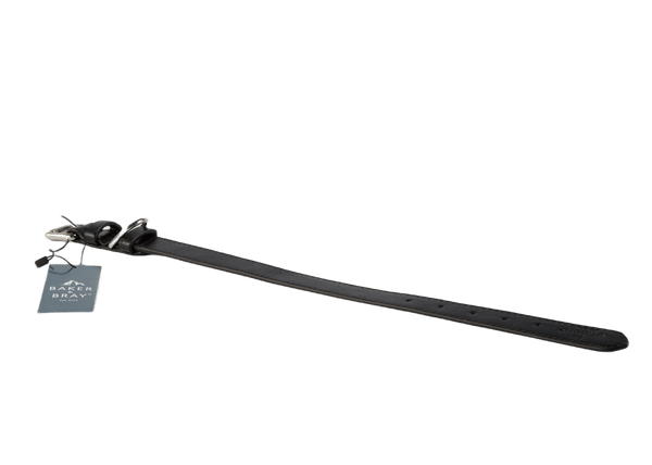 Baker & Bray Sustainable Leather Dog Collar | Black Dog Collar Baker & Bray Silver Circle Pets