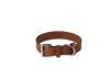 Baker & Bray Sustainable Leather Dog Collar | Brown Dog Collar Baker & Bray Silver Circle Pets
