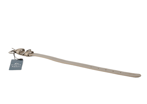 Baker & Bray Sustainable Leather Dog Collar & Lead Set | Ash Dog Collar & Lead Baker & Bray Silver Circle Pets