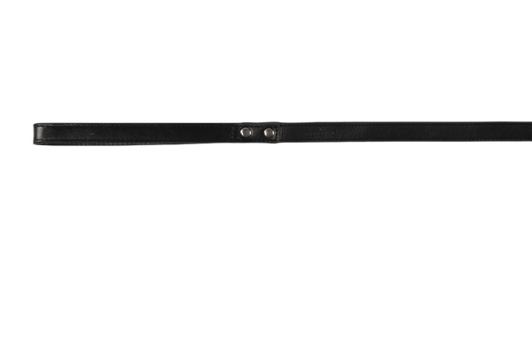 Baker & Bray Sustainable Leather Dog Collar & Lead Set | Black Collar & Leash Set Baker & Bray Silver Circle Pets