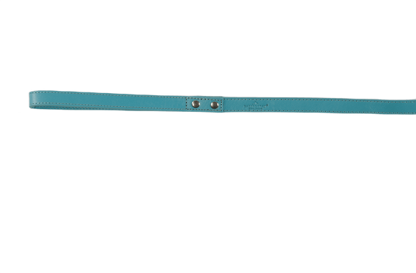 Baker & Bray Sustainable Leather Dog Collar & Lead Set | Lagoon Collar & Leash Set Baker & Bray Silver Circle Pets