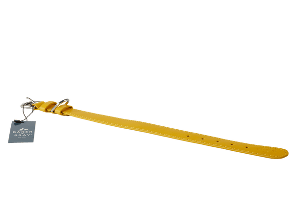 Barker & Bray Sustainable Leather Dog Collar | Lemon Dog Collar Barker & Bray Silver Circle Pets