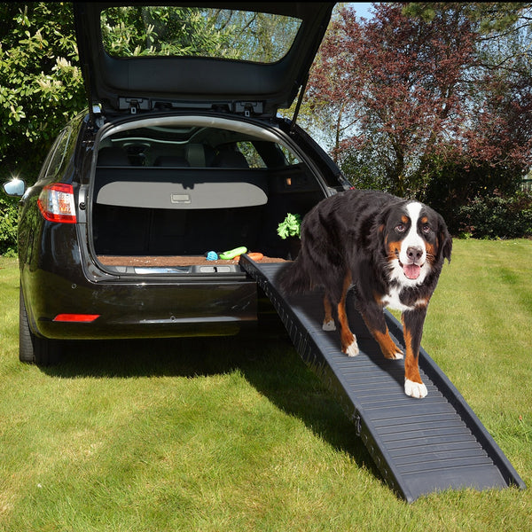 Buddies on the go! Folding Vehicle Pet Ramp | Supports Up To 50kg Pet Ramp Buddies on the go! Silver Circle Pets
