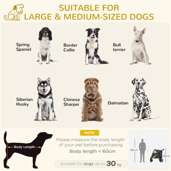 PawHut 167V Foldable Large Pet Stroller