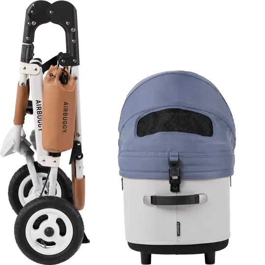 AirBuggy DOME 3 Brake Pet Stroller & Travel System | Handbrake | Slim Fold