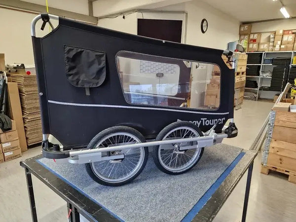 Doggy Tourer Beethoven XL 4-Wheel Dog Bike TrailerDoggy Tourer Silver Circle Pets