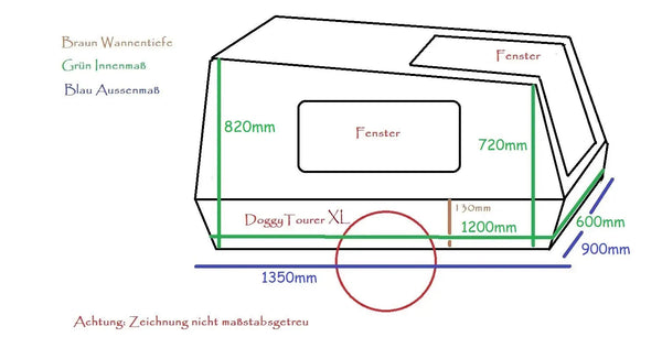 Doggy Tourer Beethoven XL Dog Bike TrailerDoggy Tourer Silver Circle Pets
