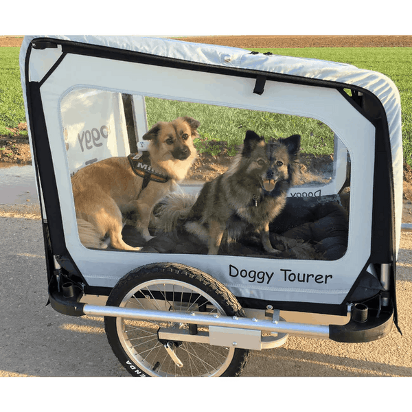 Doggy Tourer Marley Large Dog Bike TrailerDoggy Tourer Silver Circle Pets