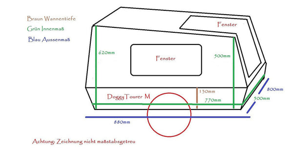 Doggy Tourer Snoopy Medium Dog Bike TrailerDoggy Tourer Silver Circle Pets