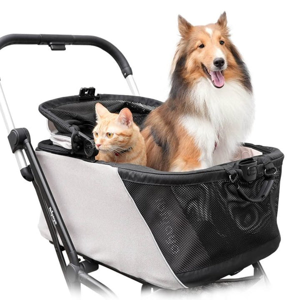 Ibiyaya InstaCollapse Detachable Dog Stroller and Pet Car Seat Carrier Combo