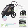 Petique Breeze Pet Jogger Stroller incl. Free Rain Cover & Bike Adapter