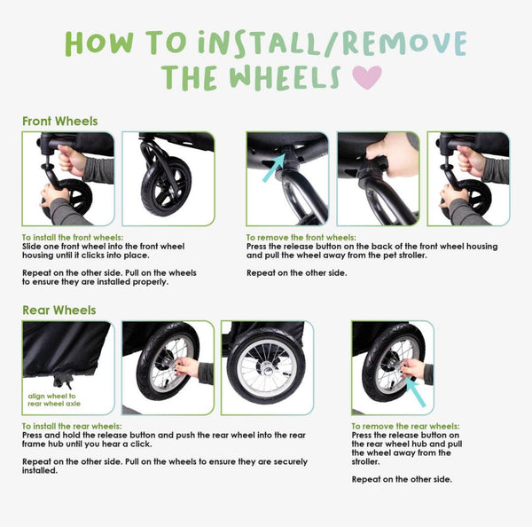 Petique Apollo Elite Pet Stroller incl. Free Rain Cover & Bike Adapter