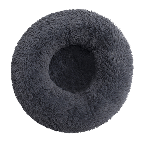 Barker & Bray Eco Calming Donut Dog Bed Dog Beds Barker & Bray Large (100cm) / Grey Silver Circle Pets