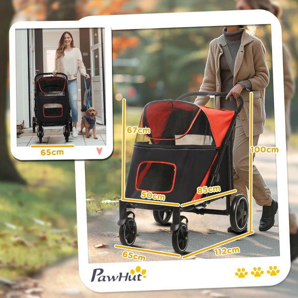 PawHut 167V Foldable Large Pet Stroller