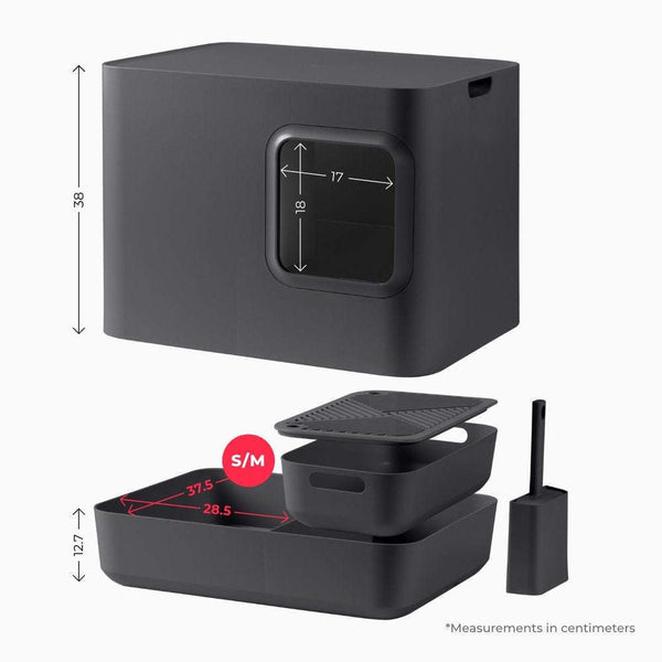 Hoopo Dome Cat Litter Box Cat Litter Box Hoopo Silver Circle Pets