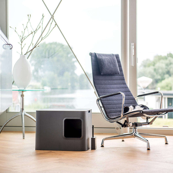 Hoopo Dome Cat Litter Box Cat Litter Box Hoopo Silver Circle Pets