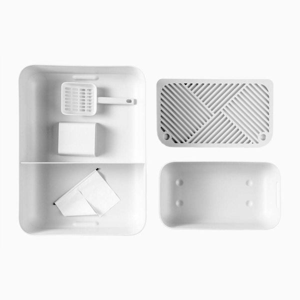 Hoopo Dome Cat Litter Box Cat Litter Box Hoopo Silver Circle Pets