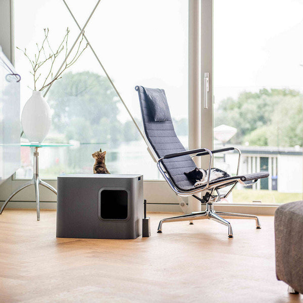 Hoopo Dome Cat Litter Box Cat Litter Box Hoopo Silver Circle Pets