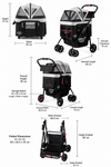 Petique Dynamic 4-in-1 Pet Stroller Travel System