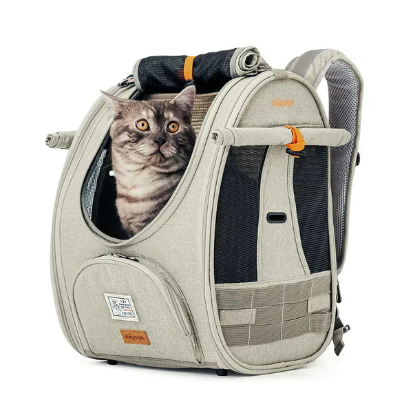 Ibiyaya Adventure Cat Carrier Backpack Pet Accessories Ibiyaya Silver Circle Pets