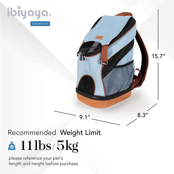 Ibiyaya Denim Fun Lightweight Pet Backpack Pet Accessories Ibiyaya Silver Circle Pets