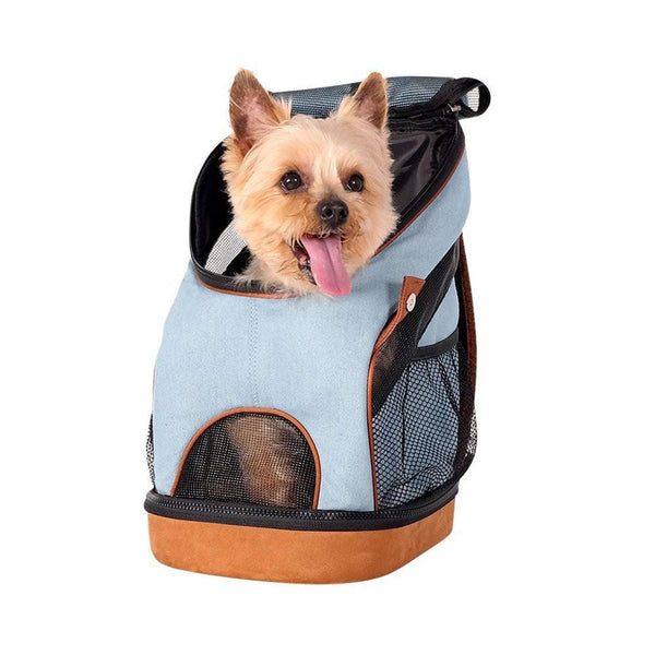 Ibiyaya Denim Fun Lightweight Pet Backpack Pet Accessories Ibiyaya Silver Circle Pets