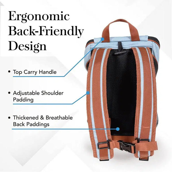 Ibiyaya Denim Fun Lightweight Pet Backpack Pet Accessories Ibiyaya Silver Circle Pets