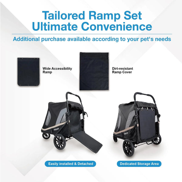 Ibiyaya Grand Cruiser Large Dog Stroller | + Exclusive Free Gift Pet Strollers Ibiyaya Silver Circle Pets