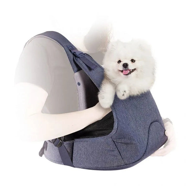 Ibiyaya Hug Pack Small Dog Chest Carrier Pet Carrier Ibiyaya Silver Circle Pets