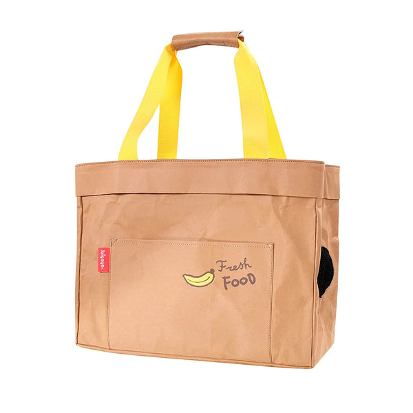 Ibiyaya Kraft Pa-purrr Canvas Pet Carrier Pet Carrier Ibiyaya Silver Circle Pets