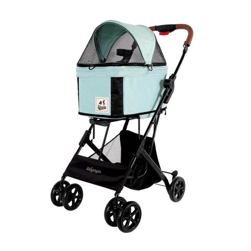 Ibiyaya Travois Tri-Fold Pet Stroller & Travel System Pet Strollers Ibiyaya Silver Circle Pets