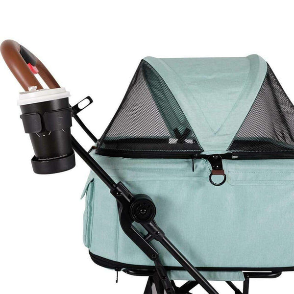 Ibiyaya Travois Tri-fold Pet Stroller & Travel System Pet Strollers Ibiyaya Silver Circle Pets