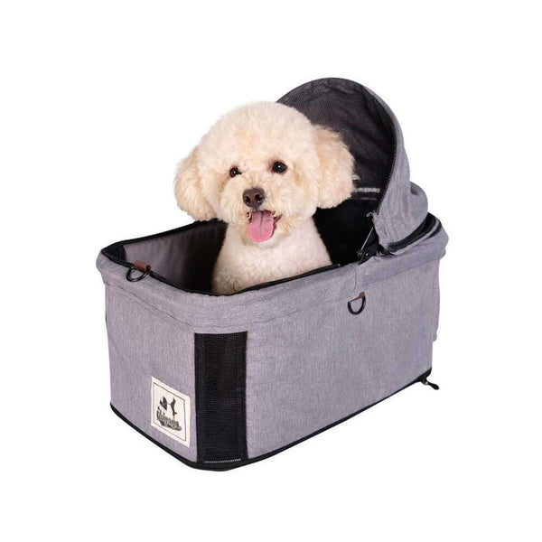 Ibiyaya Travois Tri-fold Pet Stroller & Travel System Pet Strollers Ibiyaya Silver Circle Pets