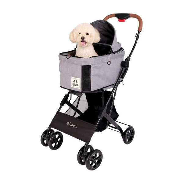 Ibiyaya Travois Tri-fold Pet Stroller & Travel System Pet Strollers Ibiyaya Silver Circle Pets