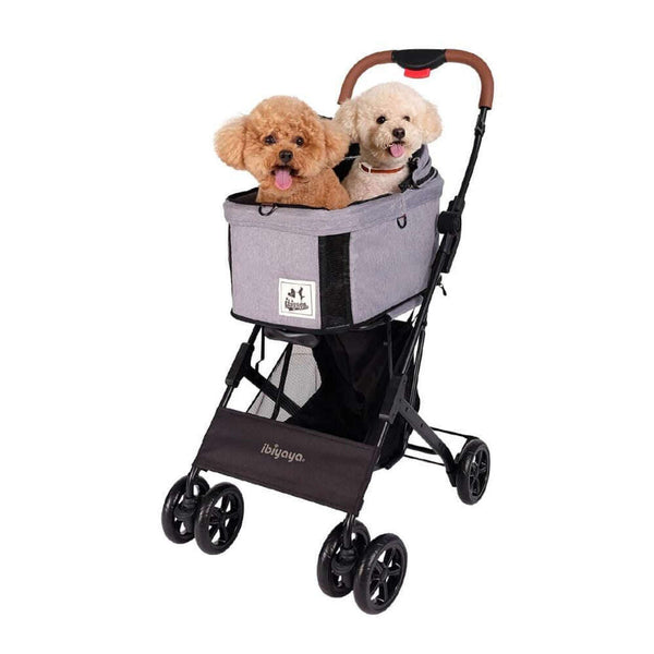 Ibiyaya Travois Tri-fold Pet Stroller & Travel System Pet Strollers Ibiyaya Silver Circle Pets