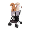 Ibiyaya Travois Tri-fold Pet Stroller & Travel System Pet Strollers Ibiyaya Silver Circle Pets