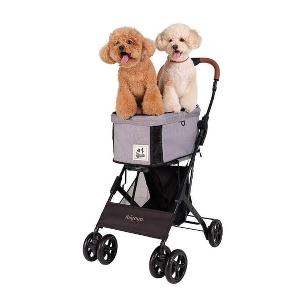 Ibiyaya Travois Tri-fold Pet Stroller & Travel System Pet Strollers Ibiyaya Silver Circle Pets