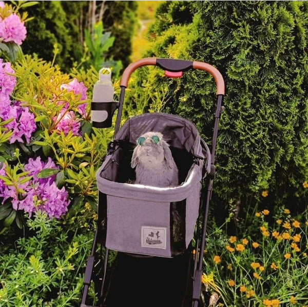 Ibiyaya Travois Tri-fold Pet Stroller & Travel System Pet Strollers Ibiyaya Silver Circle Pets