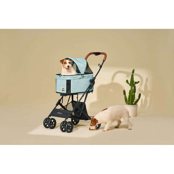 Ibiyaya Travois Tri-fold Pet Stroller & Travel System Pet Strollers Ibiyaya Silver Circle Pets