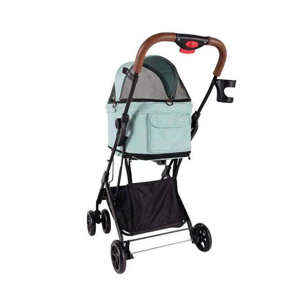 Ibiyaya Travois Tri-fold Pet Stroller & Travel System Pet Strollers Ibiyaya Silver Circle Pets