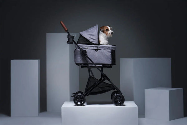 Ibiyaya Travois Tri-fold Pet Stroller & Travel System, Silver Circle Pets, Pet Strollers, Ibiyaya,