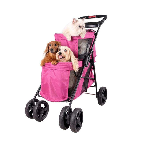Ibiyaya® Double Decker Dog Pram Pet Strollers Ibiyaya Silver Circle Pets